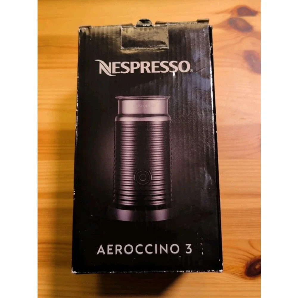Nespresso Aeroccino 3 Hot & Cold Milk Frother - Black/Steel